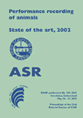 Performance recording of animals - State of the art 2002